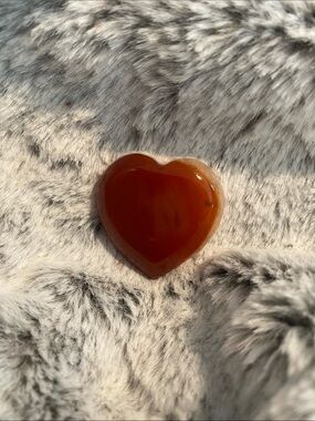 Heart-Shaped Carnelian Stone